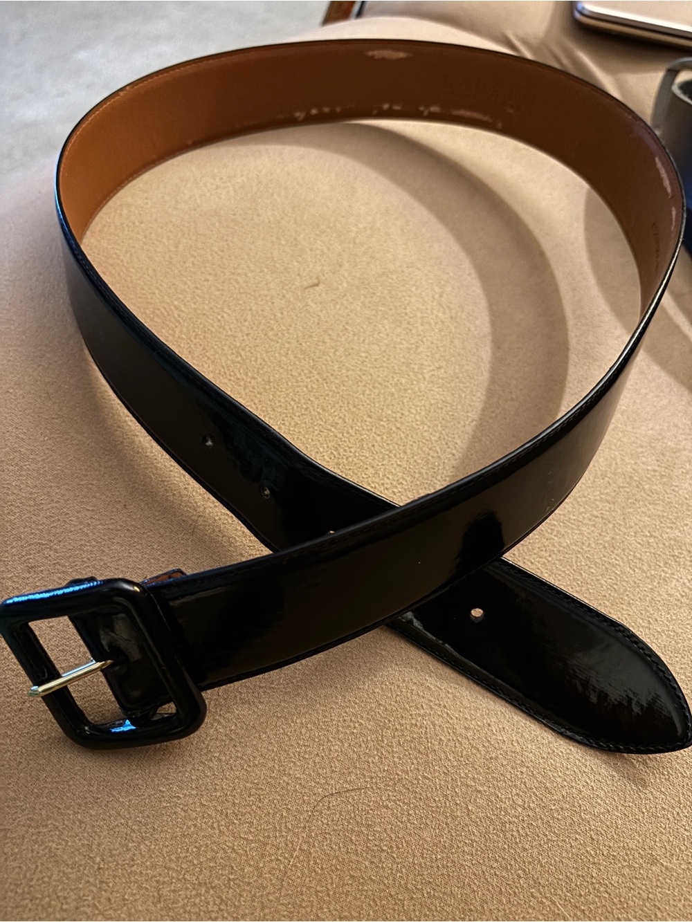 Ralph Lauren Black Patent Leather Women’s Belt